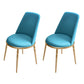 Scandinavian Faux Leather Side Chair for Home Armless Solid Back Chair Blue 2 Piece Set Clearhalo ' kitchen&dining_furn' 'Dining Chairs' 'Dining Tables & Seating' 'dining_chair' 'furn' 'furn_dining_chair' 'Furniture' 'furniture_dining_chair' 'Kitchen & Dining Furniture' 'kitchen' 4680829