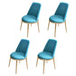 Scandinavian Faux Leather Side Chair for Home Armless Solid Back Chair Blue 4 Piece Set Clearhalo ' kitchen&dining_furn' 'Dining Chairs' 'Dining Tables & Seating' 'dining_chair' 'furn' 'furn_dining_chair' 'Furniture' 'furniture_dining_chair' 'Kitchen & Dining Furniture' 'kitchen' 4680830