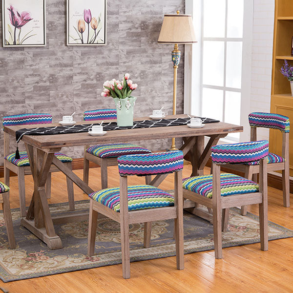 Farmhouse Coffee Shop Open Side Chair Matte Finish Fabric Dining Chair Clearhalo ' kitchen&dining_furn' 'Dining Chairs' 'Dining Tables & Seating' 'dining_chair' 'Furniture' 'furniture_dining_chair' 'Kitchen & Dining Furniture' 'kitchen' 4680892