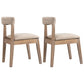 Farmhouse Coffee Shop Open Side Chair Matte Finish Fabric Dining Chair Beige Set of 2 Clearhalo ' kitchen&dining_furn' 'Dining Chairs' 'Dining Tables & Seating' 'dining_chair' 'Furniture' 'furniture_dining_chair' 'Kitchen & Dining Furniture' 'kitchen' 4680895