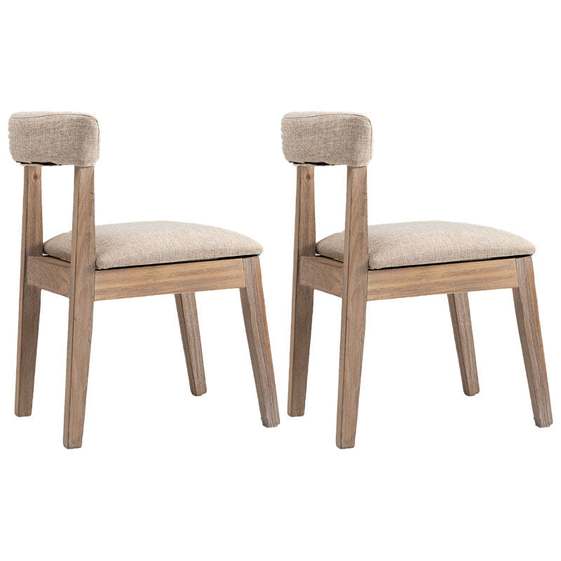 Farmhouse Coffee Shop Open Side Chair Matte Finish Fabric Dining Chair Beige Set of 2 Clearhalo ' kitchen&dining_furn' 'Dining Chairs' 'Dining Tables & Seating' 'dining_chair' 'Furniture' 'furniture_dining_chair' 'Kitchen & Dining Furniture' 'kitchen' 4680895