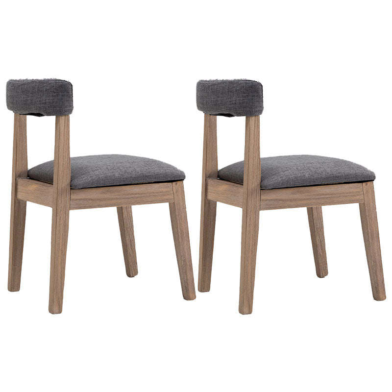 Farmhouse Coffee Shop Open Side Chair Matte Finish Fabric Dining Chair Grey Set of 2 Clearhalo ' kitchen&dining_furn' 'Dining Chairs' 'Dining Tables & Seating' 'dining_chair' 'Furniture' 'furniture_dining_chair' 'Kitchen & Dining Furniture' 'kitchen' 4680897