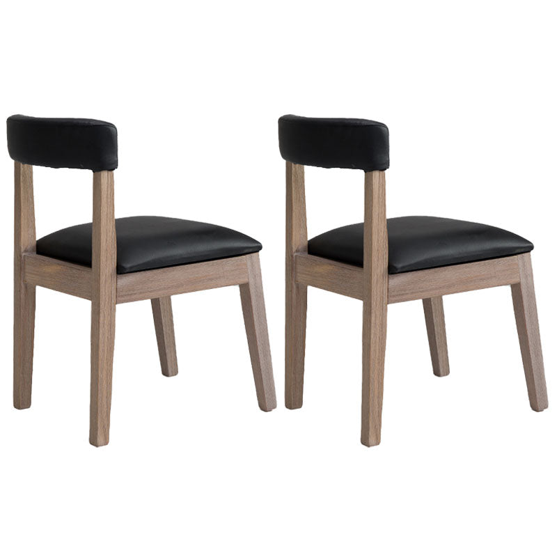 Farmhouse Coffee Shop Open Side Chair Matte Finish Fabric Dining Chair Black Set of 2 Clearhalo ' kitchen&dining_furn' 'Dining Chairs' 'Dining Tables & Seating' 'dining_chair' 'Furniture' 'furniture_dining_chair' 'Kitchen & Dining Furniture' 'kitchen' 4680899