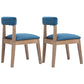 Farmhouse Coffee Shop Open Side Chair Matte Finish Fabric Dining Chair Ocean Blue Set of 2 Clearhalo ' kitchen&dining_furn' 'Dining Chairs' 'Dining Tables & Seating' 'dining_chair' 'Furniture' 'furniture_dining_chair' 'Kitchen & Dining Furniture' 'kitchen' 4680901