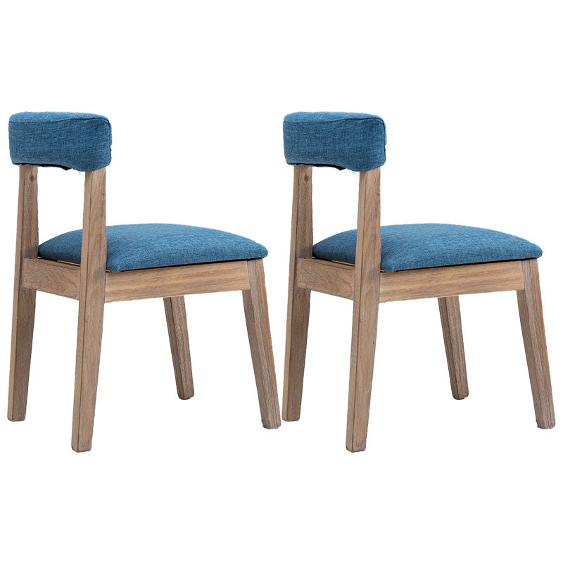 Farmhouse Coffee Shop Open Side Chair Matte Finish Fabric Dining Chair Ocean Blue Set of 2 Clearhalo ' kitchen&dining_furn' 'Dining Chairs' 'Dining Tables & Seating' 'dining_chair' 'Furniture' 'furniture_dining_chair' 'Kitchen & Dining Furniture' 'kitchen' 4680901