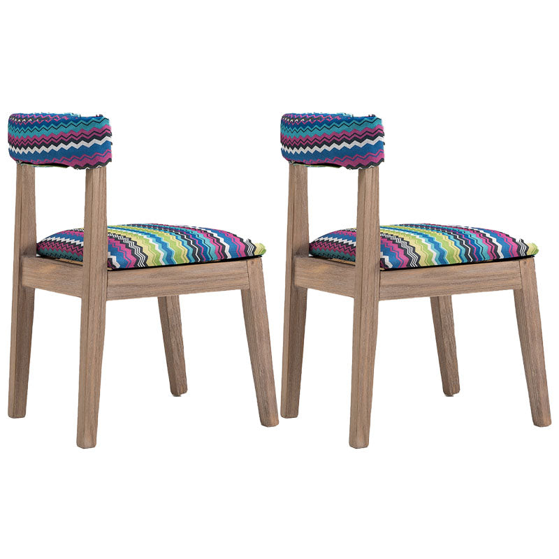 Farmhouse Coffee Shop Open Side Chair Matte Finish Fabric Dining Chair Blue-Yellow-Green-Pink Set of 2 Clearhalo ' kitchen&dining_furn' 'Dining Chairs' 'Dining Tables & Seating' 'dining_chair' 'Furniture' 'furniture_dining_chair' 'Kitchen & Dining Furniture' 'kitchen' 4680903