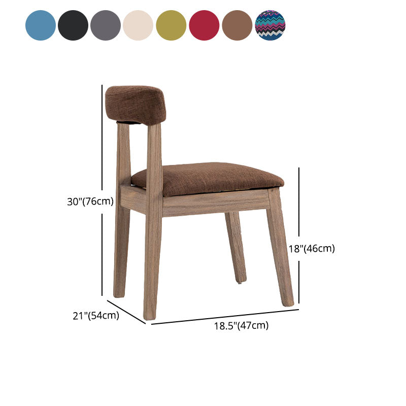 Farmhouse Coffee Shop Open Side Chair Matte Finish Fabric Dining Chair Clearhalo ' kitchen&dining_furn' 'Dining Chairs' 'Dining Tables & Seating' 'dining_chair' 'Furniture' 'furniture_dining_chair' 'Kitchen & Dining Furniture' 'kitchen' 4680907