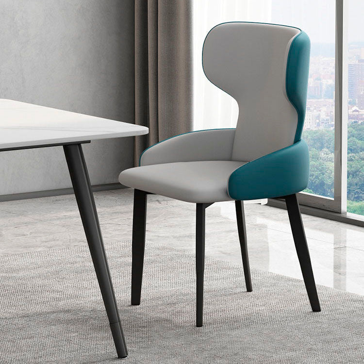 Modern Style Dining Chair Wingback Arm Chairs with Metal Legs for Kitchen Clearhalo ' kitchen&dining_furn' 'Dining Chairs' 'Dining Tables & Seating' 'dining_chair' 'Furniture' 'furniture_dining_chair' 'Kitchen & Dining Furniture' 'kitchen' 4680908