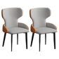 Modern Style Dining Chair Wingback Arm Chairs with Metal Legs for Kitchen Orange-Gray Set of 2 Clearhalo ' kitchen&dining_furn' 'Dining Chairs' 'Dining Tables & Seating' 'dining_chair' 'Furniture' 'furniture_dining_chair' 'Kitchen & Dining Furniture' 'kitchen' 4680922