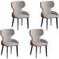 Modern Style Dining Chair Wingback Arm Chairs with Metal Legs for Kitchen Orange-Gray Set of 4 Clearhalo ' kitchen&dining_furn' 'Dining Chairs' 'Dining Tables & Seating' 'dining_chair' 'Furniture' 'furniture_dining_chair' 'Kitchen & Dining Furniture' 'kitchen' 4680924