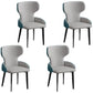 Modern Style Dining Chair Wingback Arm Chairs with Metal Legs for Kitchen Gray-Blue Set of 4 Clearhalo ' kitchen&dining_furn' 'Dining Chairs' 'Dining Tables & Seating' 'dining_chair' 'Furniture' 'furniture_dining_chair' 'Kitchen & Dining Furniture' 'kitchen' 4680930
