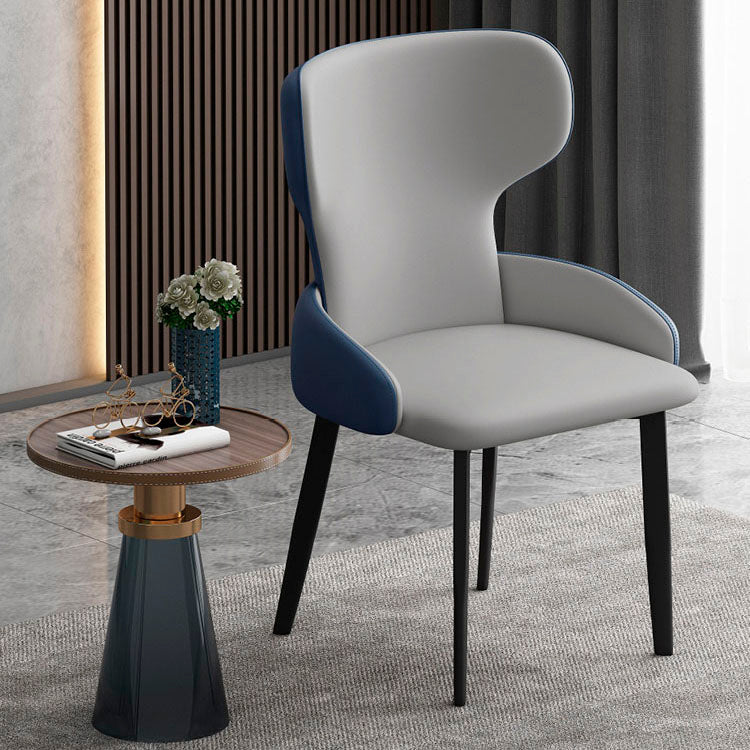 Modern Style Dining Chair Wingback Arm Chairs with Metal Legs for Kitchen Clearhalo ' kitchen&dining_furn' 'Dining Chairs' 'Dining Tables & Seating' 'dining_chair' 'Furniture' 'furniture_dining_chair' 'Kitchen & Dining Furniture' 'kitchen' 4680932