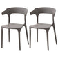 Modern Style Stackable Chairs Dining Armless Open Back Chair with Plastic Legs for Kitchen Dark Gray 2 Piece Set Clearhalo ' kitchen&dining_furn' 'Dining Chairs' 'Dining Tables & Seating' 'dining_chair' 'furn' 'furn_dining_chair' 'Furniture' 'furniture_dining_chair' 'Kitchen & Dining Furniture' 'kitchen' 4680936