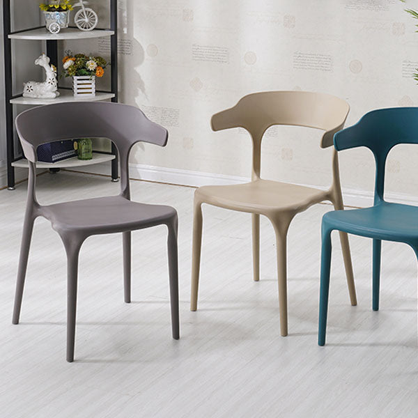 Modern Style Stackable Chairs Dining Armless Open Back Chair with Plastic Legs for Kitchen Clearhalo ' kitchen&dining_furn' 'Dining Chairs' 'Dining Tables & Seating' 'dining_chair' 'furn' 'furn_dining_chair' 'Furniture' 'furniture_dining_chair' 'Kitchen & Dining Furniture' 'kitchen' 4680938