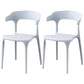 Modern Style Stackable Chairs Dining Armless Open Back Chair with Plastic Legs for Kitchen Light Gray 2 Piece Set Clearhalo ' kitchen&dining_furn' 'Dining Chairs' 'Dining Tables & Seating' 'dining_chair' 'furn' 'furn_dining_chair' 'Furniture' 'furniture_dining_chair' 'Kitchen & Dining Furniture' 'kitchen' 4680943