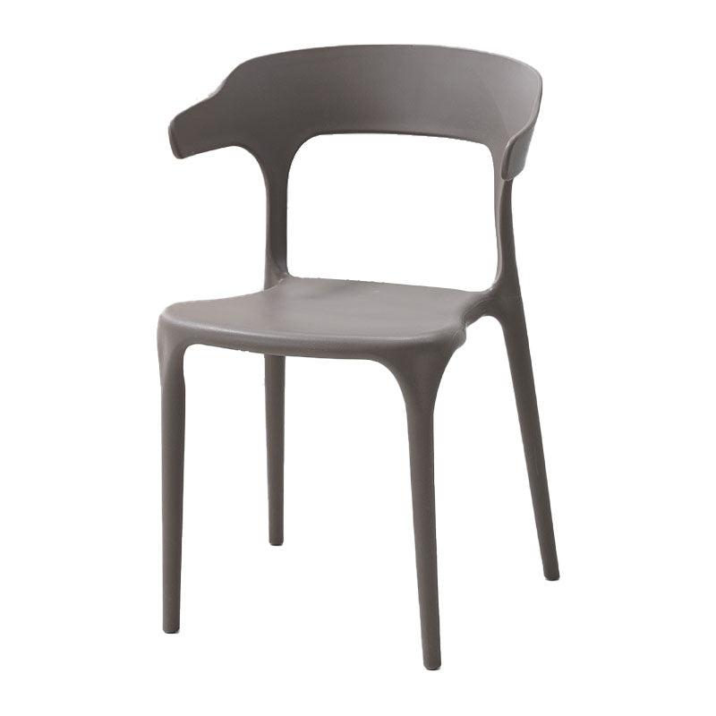 Modern Style Stackable Chairs Dining Armless Open Back Chair with Plastic Legs for Kitchen Clearhalo ' kitchen&dining_furn' 'Dining Chairs' 'Dining Tables & Seating' 'dining_chair' 'furn' 'furn_dining_chair' 'Furniture' 'furniture_dining_chair' 'Kitchen & Dining Furniture' 'kitchen' 4680944