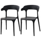 Modern Style Stackable Chairs Dining Armless Open Back Chair with Plastic Legs for Kitchen Black 2 Piece Set Clearhalo ' kitchen&dining_furn' 'Dining Chairs' 'Dining Tables & Seating' 'dining_chair' 'furn' 'furn_dining_chair' 'Furniture' 'furniture_dining_chair' 'Kitchen & Dining Furniture' 'kitchen' 4680948