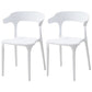 Modern Style Stackable Chairs Dining Armless Open Back Chair with Plastic Legs for Kitchen White 2 Piece Set Clearhalo ' kitchen&dining_furn' 'Dining Chairs' 'Dining Tables & Seating' 'dining_chair' 'furn' 'furn_dining_chair' 'Furniture' 'furniture_dining_chair' 'Kitchen & Dining Furniture' 'kitchen' 4680953