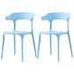 Modern Style Stackable Chairs Dining Armless Open Back Chair with Plastic Legs for Kitchen Sky Blue 2 Piece Set Clearhalo ' kitchen&dining_furn' 'Dining Chairs' 'Dining Tables & Seating' 'dining_chair' 'furn' 'furn_dining_chair' 'Furniture' 'furniture_dining_chair' 'Kitchen & Dining Furniture' 'kitchen' 4680955