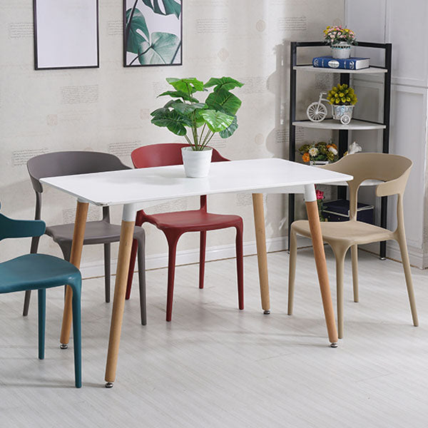 Modern Style Stackable Chairs Dining Armless Open Back Chair with Plastic Legs for Kitchen Clearhalo ' kitchen&dining_furn' 'Dining Chairs' 'Dining Tables & Seating' 'dining_chair' 'furn' 'furn_dining_chair' 'Furniture' 'furniture_dining_chair' 'Kitchen & Dining Furniture' 'kitchen' 4680960