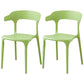 Modern Style Stackable Chairs Dining Armless Open Back Chair with Plastic Legs for Kitchen Light Green 2 Piece Set Clearhalo ' kitchen&dining_furn' 'Dining Chairs' 'Dining Tables & Seating' 'dining_chair' 'furn' 'furn_dining_chair' 'Furniture' 'furniture_dining_chair' 'Kitchen & Dining Furniture' 'kitchen' 4680961