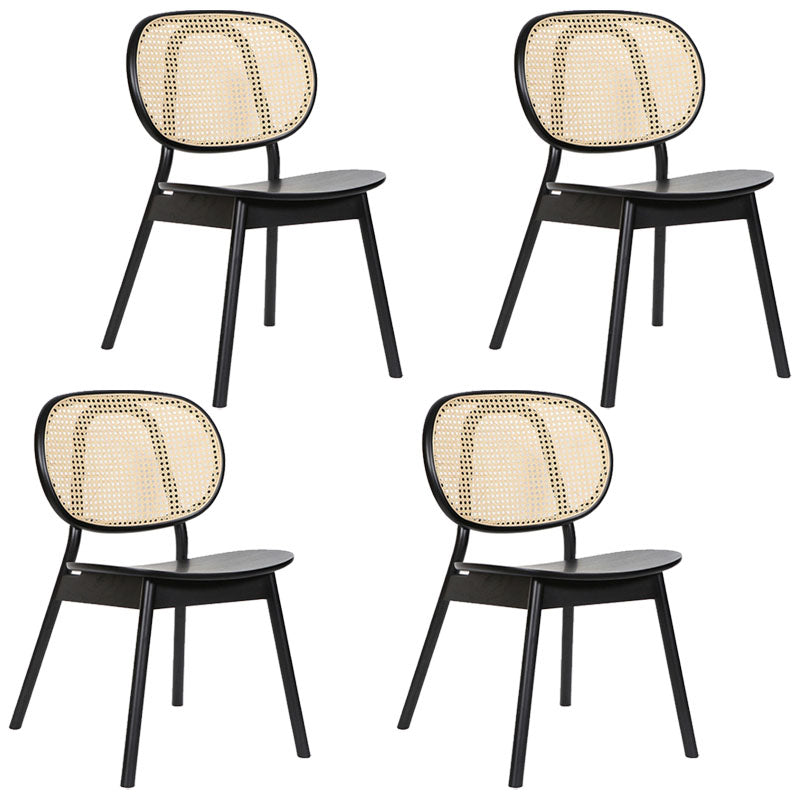 Traditional Wood Dining Kitchen Room Chair King Louis Back Side Chair Black 4 Piece Set Clearhalo ' kitchen&dining_furn' 'Dining Chairs' 'Dining Tables & Seating' 'dining_chair' 'furn' 'furn_dining_chair' 'Furniture' 'furniture_dining_chair' 'Kitchen & Dining Furniture' 'kitchen' 4680968