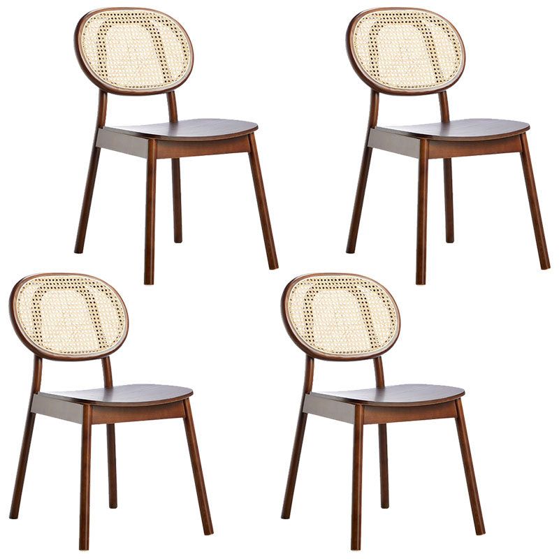 Traditional Wood Dining Kitchen Room Chair King Louis Back Side Chair Walnut 4 Piece Set Clearhalo ' kitchen&dining_furn' 'Dining Chairs' 'Dining Tables & Seating' 'dining_chair' 'furn' 'furn_dining_chair' 'Furniture' 'furniture_dining_chair' 'Kitchen & Dining Furniture' 'kitchen' 4680984