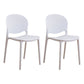 Modern Style Stackable Chair Dining Armless Open Back Chair with Plastic Legs for Kitchen White 2 Piece Set Clearhalo ' kitchen&dining_furn' 'Dining Chairs' 'Dining Tables & Seating' 'dining_chair' 'furn' 'furn_dining_chair' 'Furniture' 'furniture_dining_chair' 'Kitchen & Dining Furniture' 'kitchen' 4680987