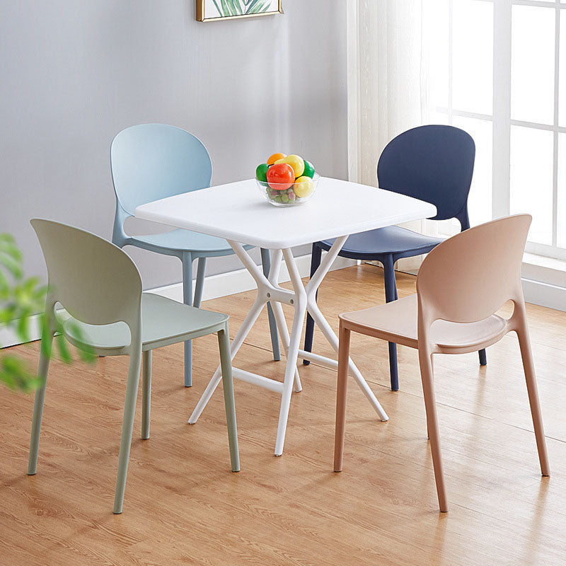 Modern Style Stackable Chair Dining Armless Open Back Chair with Plastic Legs for Kitchen Clearhalo ' kitchen&dining_furn' 'Dining Chairs' 'Dining Tables & Seating' 'dining_chair' 'furn' 'furn_dining_chair' 'Furniture' 'furniture_dining_chair' 'Kitchen & Dining Furniture' 'kitchen' 4680989