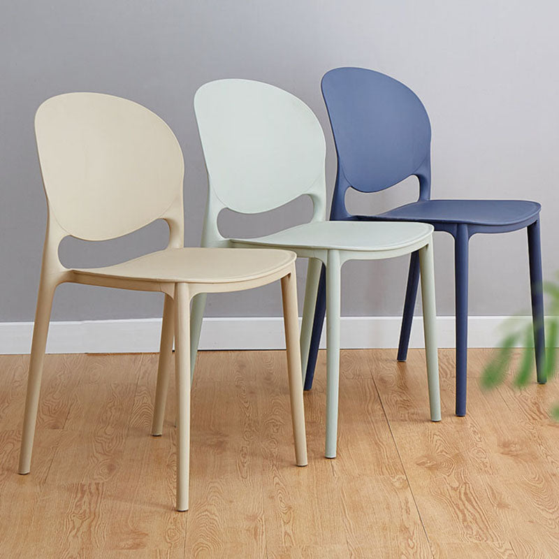 Modern Style Stackable Chair Dining Armless Open Back Chair with Plastic Legs for Kitchen Clearhalo ' kitchen&dining_furn' 'Dining Chairs' 'Dining Tables & Seating' 'dining_chair' 'furn' 'furn_dining_chair' 'Furniture' 'furniture_dining_chair' 'Kitchen & Dining Furniture' 'kitchen' 4680992