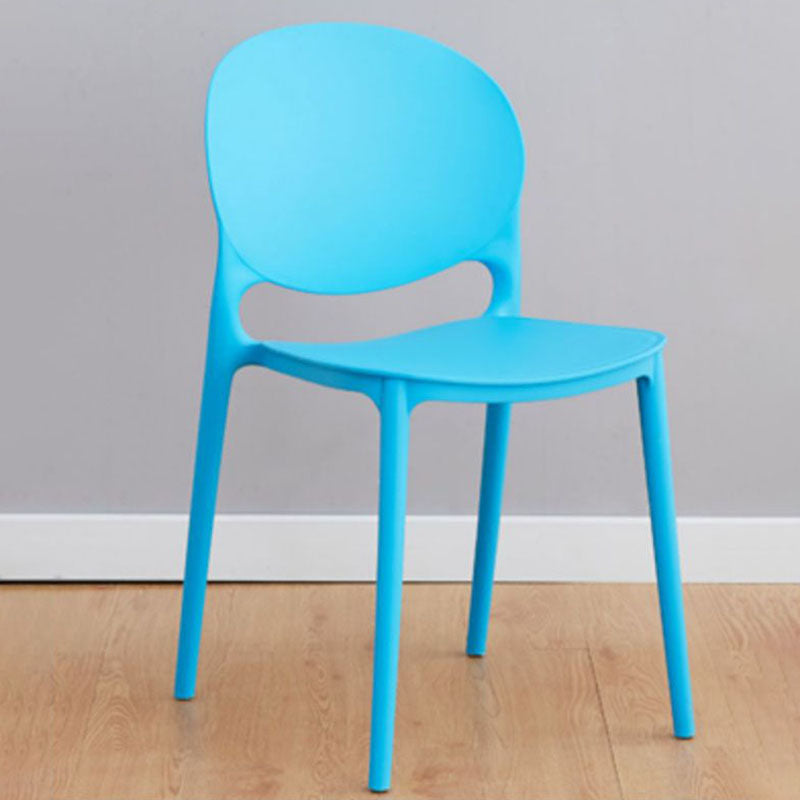 Modern Style Stackable Chair Dining Armless Open Back Chair with Plastic Legs for Kitchen Clearhalo ' kitchen&dining_furn' 'Dining Chairs' 'Dining Tables & Seating' 'dining_chair' 'furn' 'furn_dining_chair' 'Furniture' 'furniture_dining_chair' 'Kitchen & Dining Furniture' 'kitchen' 4681012