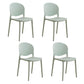 Modern Style Stackable Chair Dining Armless Open Back Chair with Plastic Legs for Kitchen Green 4 Piece Set Clearhalo ' kitchen&dining_furn' 'Dining Chairs' 'Dining Tables & Seating' 'dining_chair' 'furn' 'furn_dining_chair' 'Furniture' 'furniture_dining_chair' 'Kitchen & Dining Furniture' 'kitchen' 4681013