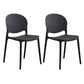 Modern Style Stackable Chair Dining Armless Open Back Chair with Plastic Legs for Kitchen Black 2 Piece Set Clearhalo ' kitchen&dining_furn' 'Dining Chairs' 'Dining Tables & Seating' 'dining_chair' 'furn' 'furn_dining_chair' 'Furniture' 'furniture_dining_chair' 'Kitchen & Dining Furniture' 'kitchen' 4681021