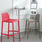 Scandinavian Plastic Dining Room Armless Stool Low Back Bar Stool for Kitchen Clearhalo 'Bar Furniture' 'Bar Stools' 'bar_stools' 'furniture_bar_stools' 'Kitchen & Dining Furniture' 'kitchen&dining_furn' 'kitchen' 'kitchen_furn' Furniture' 4681026