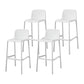 Scandinavian Plastic Dining Room Armless Stool Low Back Bar Stool for Kitchen White Set of 4 Bar Stool(30"H) Clearhalo 'Bar Furniture' 'Bar Stools' 'bar_stools' 'furniture_bar_stools' 'Kitchen & Dining Furniture' 'kitchen&dining_furn' 'kitchen' 'kitchen_furn' Furniture' 4681030