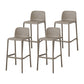 Scandinavian Plastic Dining Room Armless Stool Low Back Bar Stool for Kitchen Coffee Set of 4 Bar Stool(30"H) Clearhalo 'Bar Furniture' 'Bar Stools' 'bar_stools' 'furniture_bar_stools' 'Kitchen & Dining Furniture' 'kitchen&dining_furn' 'kitchen' 'kitchen_furn' Furniture' 4681042