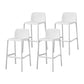 Scandinavian Plastic Dining Room Armless Stool Low Back Bar Stool for Kitchen White Set of 4 Counter Stool(26"H) Clearhalo 'Bar Furniture' 'Bar Stools' 'bar_stools' 'furniture_bar_stools' 'Kitchen & Dining Furniture' 'kitchen&dining_furn' 'kitchen' 'kitchen_furn' Furniture' 4681048