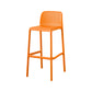 Scandinavian Plastic Dining Room Armless Stool Low Back Bar Stool for Kitchen Orange 1 Piece Bar Stool(30"H) Clearhalo 'Bar Furniture' 'Bar Stools' 'bar_stools' 'furniture_bar_stools' 'Kitchen & Dining Furniture' 'kitchen&dining_furn' 'kitchen' 'kitchen_furn' Furniture' 4681052