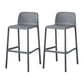 Scandinavian Plastic Dining Room Armless Stool Low Back Bar Stool for Kitchen Grey Set of 2 Counter Stool(26"H) Clearhalo 'Bar Furniture' 'Bar Stools' 'bar_stools' 'furniture_bar_stools' 'Kitchen & Dining Furniture' 'kitchen&dining_furn' 'kitchen' 'kitchen_furn' Furniture' 4681056