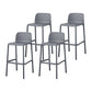 Scandinavian Plastic Dining Room Armless Stool Low Back Bar Stool for Kitchen Grey Set of 4 Counter Stool(26"H) Clearhalo 'Bar Furniture' 'Bar Stools' 'bar_stools' 'furniture_bar_stools' 'Kitchen & Dining Furniture' 'kitchen&dining_furn' 'kitchen' 'kitchen_furn' Furniture' 4681057