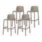 Scandinavian Plastic Dining Room Armless Stool Low Back Bar Stool for Kitchen Coffee Set of 4 Counter Stool(26"H) Clearhalo 'Bar Furniture' 'Bar Stools' 'bar_stools' 'furniture_bar_stools' 'Kitchen & Dining Furniture' 'kitchen&dining_furn' 'kitchen' 'kitchen_furn' Furniture' 4681060