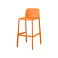 Scandinavian Plastic Dining Room Armless Stool Low Back Bar Stool for Kitchen Orange 1 Piece Counter Stool(26"H) Clearhalo 'Bar Furniture' 'Bar Stools' 'bar_stools' 'furniture_bar_stools' 'Kitchen & Dining Furniture' 'kitchen&dining_furn' 'kitchen' 'kitchen_furn' Furniture' 4681064