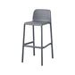 Scandinavian Plastic Dining Room Armless Stool Low Back Bar Stool for Kitchen Grey 1 Piece Bar Stool(30"H) Clearhalo 'Bar Furniture' 'Bar Stools' 'bar_stools' 'furniture_bar_stools' 'Kitchen & Dining Furniture' 'kitchen&dining_furn' 'kitchen' 'kitchen_furn' Furniture' 4681067