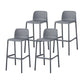 Scandinavian Plastic Dining Room Armless Stool Low Back Bar Stool for Kitchen Grey Set of 4 Bar Stool(30"H) Clearhalo 'Bar Furniture' 'Bar Stools' 'bar_stools' 'furniture_bar_stools' 'Kitchen & Dining Furniture' 'kitchen&dining_furn' 'kitchen' 'kitchen_furn' Furniture' 4681069