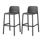 Scandinavian Plastic Dining Room Armless Stool Low Back Bar Stool for Kitchen Black Set of 2 Counter Stool(26"H) Clearhalo 'Bar Furniture' 'Bar Stools' 'bar_stools' 'furniture_bar_stools' 'Kitchen & Dining Furniture' 'kitchen&dining_furn' 'kitchen' 'kitchen_furn' Furniture' 4681070