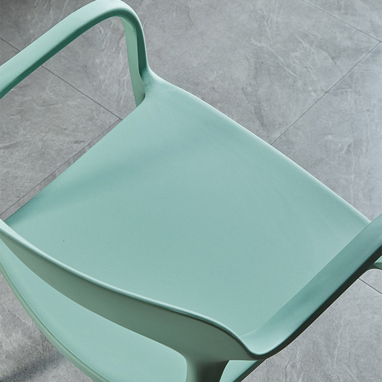 Modern Style Arm Chair Open Back Chair with Plastic Legs for Kitchen Clearhalo ' kitchen&dining_furn' 'Dining Chairs' 'Dining Tables & Seating' 'dining_chair' 'furn' 'furn_dining_chair' 'Furniture' 'furniture_dining_chair' 'Kitchen & Dining Furniture' 'kitchen' 4683726