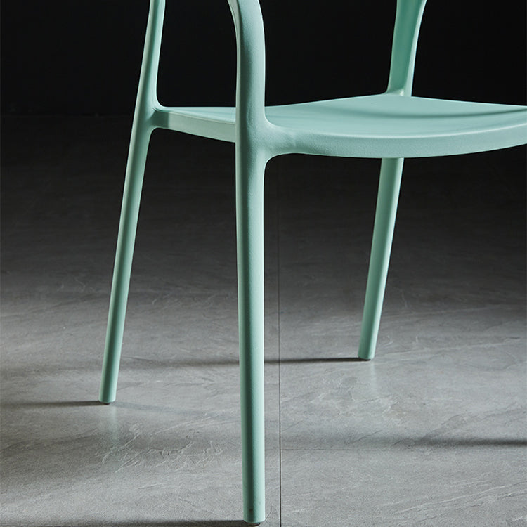 Modern Style Arm Chair Open Back Chair with Plastic Legs for Kitchen Clearhalo ' kitchen&dining_furn' 'Dining Chairs' 'Dining Tables & Seating' 'dining_chair' 'furn' 'furn_dining_chair' 'Furniture' 'furniture_dining_chair' 'Kitchen & Dining Furniture' 'kitchen' 4683729