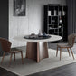 Contemporary Round Stone Standard Height Table Dining Table with Pedestal Base White 51.2"L x 51.2"W x 29.5"H Without Chairs Clearhalo ' dining_table' 'Dining Tables & Seating' 'Dining Tables' 'furn' 'furn_dining_table' 'Furniture' 'furniture_dining_table' 'Kitchen & Dining Furniture' 'kitchen&dining_furn' 'kitchen' 'kitchen_dining_table' 4683735