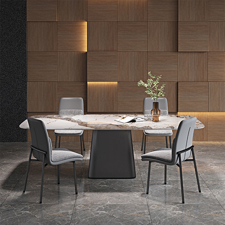 1/4/5 Pieces Dining Chairs Set with Sintered Stone Top Dining Table Set for Home Clearhalo 'Dining Room Sets' 'Dining Tables & Seating' 'dining_room_set' 'furn' 'furn_dining_room_set' 'Furniture' 'furniture_dining_room_set' 'Kitchen & Dining Furniture' 'kitchen&dining_furn' 'kitchen' 4684239