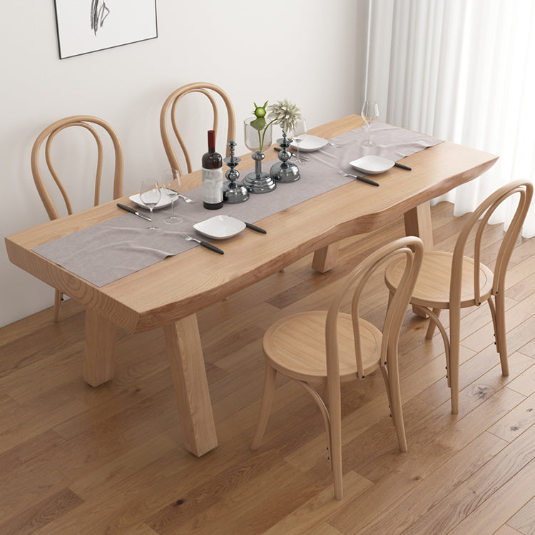 Modern 1/2/4/5/6 Pieces Rectangle Dining Set Solid Wood Dining Table with Chairs Clearhalo 'Dining Room Sets' 'Dining Tables & Seating' 'dining_room_set' 'furn' 'furn_dining_room_set' 'Furniture' 'furniture_dining_room_set' 'Kitchen & Dining Furniture' 'kitchen&dining_furn' 'kitchen' 4684248